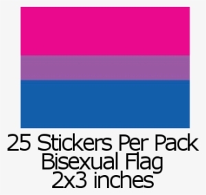Bisexual Bi Pride Flag Sticker, - Rainbow Flag