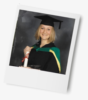 Lucy Smith Graduation Polaroid - Academic Dress