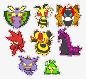 E621 2016 Alpha Channel Ambiguous Gender Beedrill Dustox - Cartoon