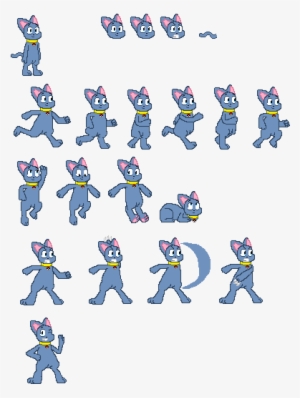 Riolu Sprite Sheet - Riolu The Blue Cat