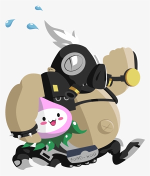 By Miebk On Deviantart - Pachimari And Roadhog