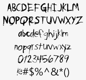 Horror Psycho Poetry Example - Calligraphy