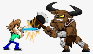 Tobuscus Vs Minotaur By Jeffkyler - Cartoon Minotaur