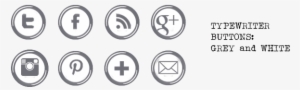 Free Social Media Buttons - Transparent Grey Social Media Icons