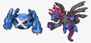 Hydreigon And Metagross - Pokemon Hydreigon Pixel Art
