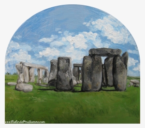 Pendant Necklace - Stonehenge I - By Mixed Media Artist