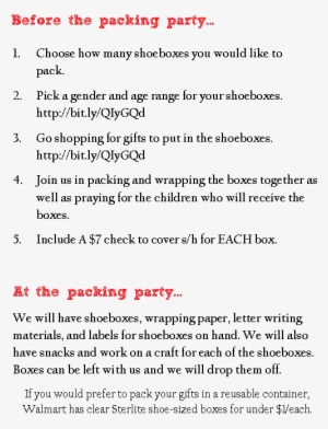 Invitation Background - Operation Christmas Child Packing Party Invite