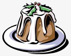 Christmas Pudding Royalty Free Vector Clip Art Illustration - Pudding Clipart