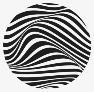 Ftestickers Circle Black Lines Stripes Abstract Waves - Wave Zipper Pouch - Small (6" X 5")