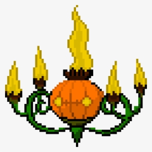 Delta Chandelure - Pixel Art Excel Pokemon