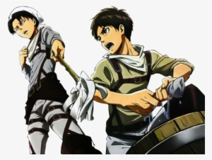 Transparent Top Posts Snk Eren Jaeger Rivaille Ereri - Aot Official Art Eren And Levi