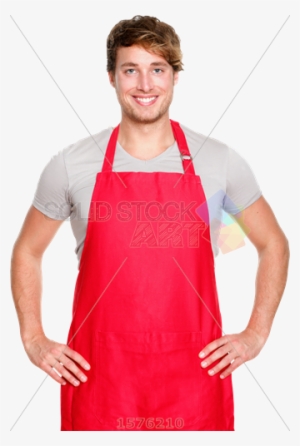 Stock Photo Of Handsome Brunet Asian Man Arms Akimbo - Mkr Apron