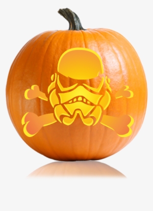 Storm Trooper Skull Crossbones Stencil - Sadness Inside Out Pumpkin