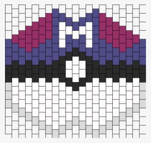 Pokemon Master Ball Mask Bead Pattern - Surgical Kandi Mask Pattern