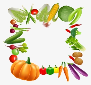 Vegetable Vegetarian Cuisine Fruit Clip Art - Fruit And Vegetables Border Clipart