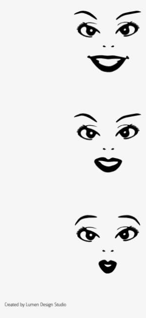 Small - Woman Face Clip Art