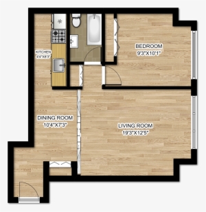20 E Scott Floor Plan 1 Bedroom - Floor Plan
