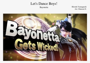 Let's Dance Boys Sheet Music Composed By Hiroshi Yamaguchi - Bayonetta Smash Bros Demon