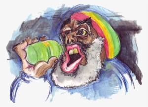 "dun You Ga No Codeens, Mon" He Moaned, Holding His - Watercolor Paint