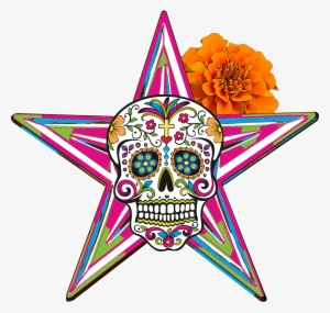 Barnstar Día De Los Muertos - Sugar Skull Cube Ottoman