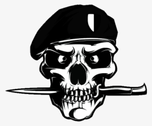 Black Beret Korps - Skull Army Logo Png