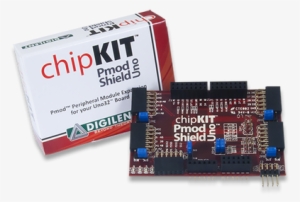 Chipkit Pmod Shield-uno Box Contents - Digilent - Add-on Board, Chipkit, Pmod I/o Shield -