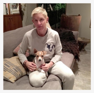 Ellen Degeneres Et Son Chien Augit - Ellen's Dog Augie