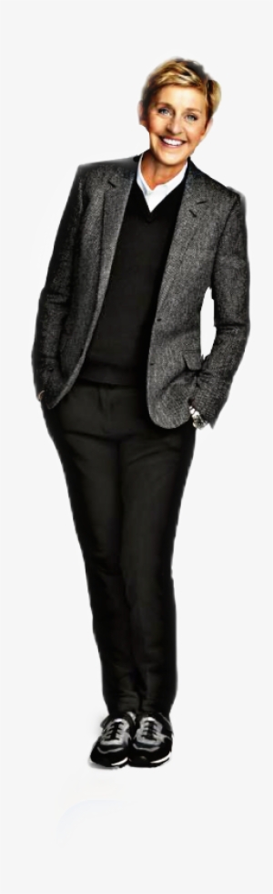 Ellen Ellendegeneres Standing Smile Happy - Ellen's Design Challenge