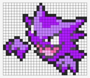 Haunter Pokemon Bead Pattern Perler Bead Pattern / - Pokemon Haunter Pixel Art