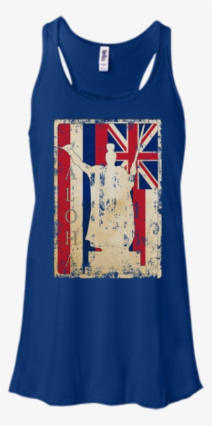 Aloha King Kamehameha Bella Canvas Flowy Racerback