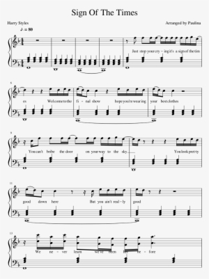 Sign Of The Times Sheet Music Composed By Arranged - Secret Garden Piano Notes