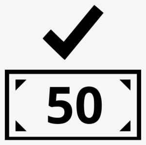 Fifty Dollar Bill Check Mark Ok Good Comments - Text