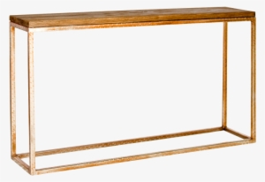 Ozark Industrial Loft Distressed Wood Gold Console