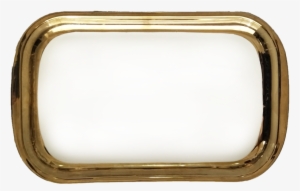 Gold Trim Rectangle Plate - Gold