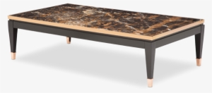 Amini Durango Cocktail Table W/marble And Rose Gold