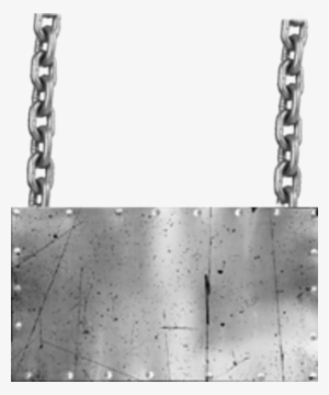 Placa Con Cadenas - Metal Name Plate Png