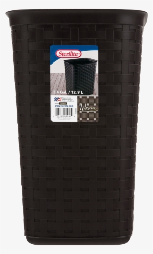 4 Gal Weave Wastebasket, Espresso
