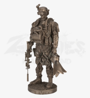 Navy Seal Statue - Military Navy Seal Special Unit Figurine Sea And L