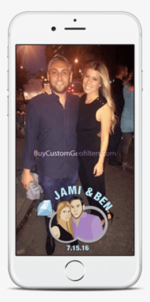 Custom Snapchat Geofilters Caricature Wedding Couple - Engagement Party