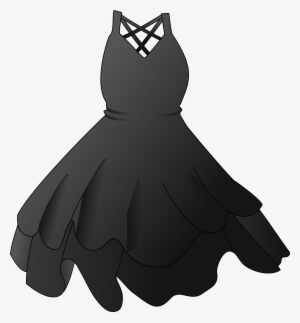 Black Party Dress - Black Dress Clip Art