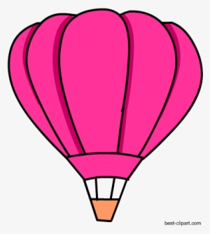 Pink Hot Air Balloon Clipart Free - Green Hot Air Balloon Clipart