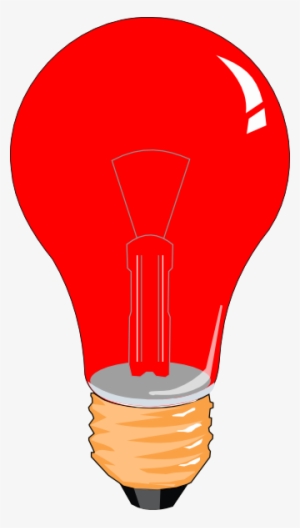 Light Bulb Clipart Red - Red Light Bulb Clipart Transparent