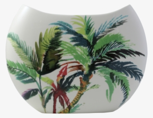 Halfmoon Vase - Large - Gien Jardins Extraordinaires Vegetal Halfmoon Vase