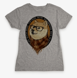 Hipster Doge Womens T-shirt