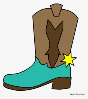 Cowboy Shoe Clip Art Image - Cowboy Boot