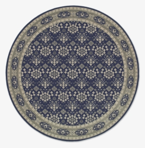 80333 - Main - Pemberly Row 7'10" Round Machine Woven Rug In Navy