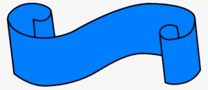 Useful For Developer Blue Scroll Clipart Bese64 Converted - Blue Ribbon Banner Clip Art Png
