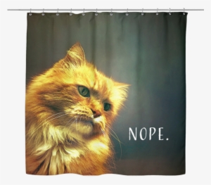 Cat Nope Shower Curtain - Kitten