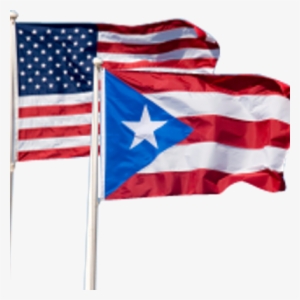 Puerto Rico Report - Puerto Rican And American Flag