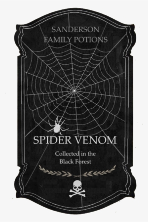 Sanderson Family Spider Venom Label Venom, Vintage - Label